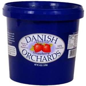 Danish Orchards Preserves, Strawberry, 4 Pound  Grocery 