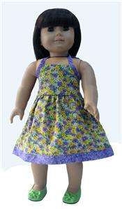 Doll Clothes Halter Dress fits American Girl & 18 daf  