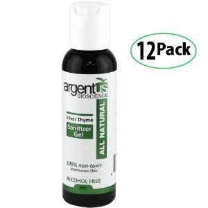  Sanitizing Alcohol Free Gel 2oz. 12 Pack   All Natural With Silver 