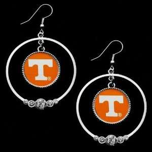  NCAA Tennessee Volunteers Ladies Double Hoop Crystal 
