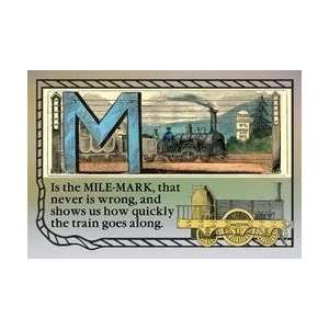  M is the Mile Mark 24x36 Giclee