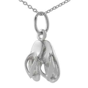  Sterling Silver Double Sandals Pendant Jewelry