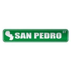   SAN PEDRO ST  STREET SIGN CITY PARAGUAY