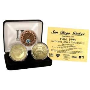  San Diego Padres 24kt Gold and Infield Dirt Three Coin Set 