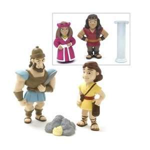  Samson, David and Goliath Figures with Playmat Toys 