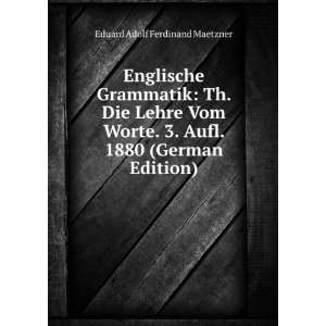    (German Edition) (9785874181024) Maetzner Eduard Adolf Books