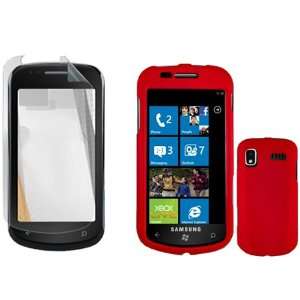 iNcido Brand Samsung Focus i917 Combo Rubber Red Protective Case 