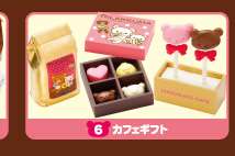 Miniature Re ment Rilakkuma Chocoate Cafe Time   Set of 6  