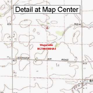 USGS Topographic Quadrangle Map   Wagarville, Michigan 