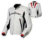 scorpion assailant jacket motorcycle leather white red mens adult 