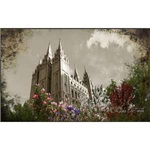  LDS Salt Lake City Temple 8 18x6 Plaque   Framed Legacy 