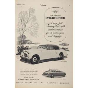   Interceptor Cabriolet Saloon Car   Original Print Ad
