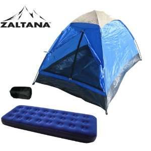  2PERSON TENT WITH AIR MATTRESS(SINGLE) AND 4LB SLEEPING 
