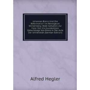   Der UniversitÃ¤t (German Edition) Alfred Hegler  Books