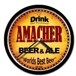  AMACHER beer and ale wall clock 