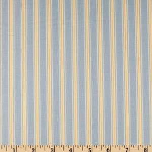   Deck Chair Stripe Blue/Yellow Fabric By The Yard Arts, Crafts