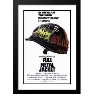 Full Metal Jacket 20x26 Framed and Double Matted Movie Poster   Style 