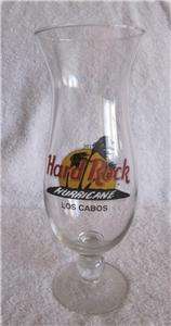 Hard Rock Cafe Los Cabos Hurricane Glass With Recipe On The Back 9 1/4 