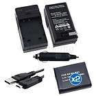 For Sony Cyber Shot DSC HX7V 2x NP FG1 Battery+AC Charger+USB Cable 