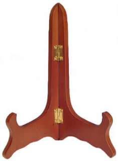 ROSEWOOD PLATE DISPLAY EASEL STAND HOLDERS~ 12 PCS  