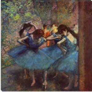 Dancers In Blue, C.1895 by Edgar Degas Canvas Painting Reproduction 