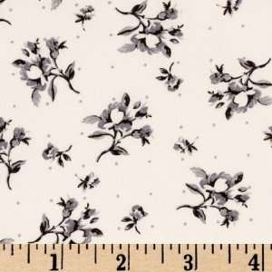  44 Wide Little Darlings Astrid Floral Ivory/Black Fabric 