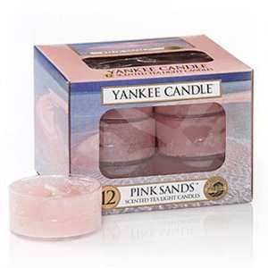  Yankee Candle 12 Scented Tea Light Candles PINK SANDS Net 
