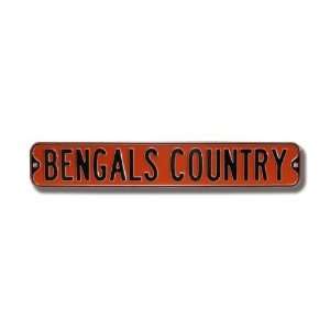 CINCINNATI BENGALS BENGALS COUNTRY Authentic METAL STREET SIGN (6 X 