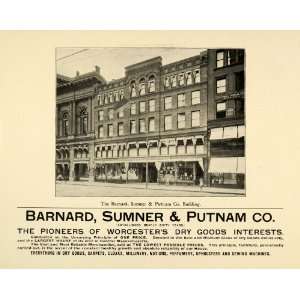  1898 Ad Barnard Sumner & Putnam Building Worcester Carpets 
