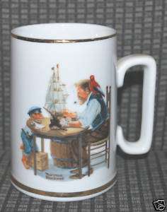 Coffee Mug Tea Cup Norman Rockwell For A Good Boy VTG  