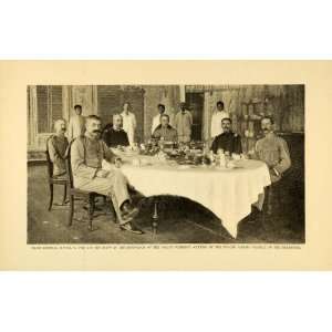  1899 Print General Elwell Otis Dining Staff Spanish 