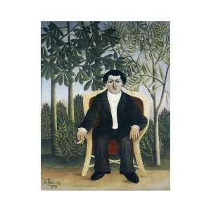 Portrait De Joseph Brummer by Henri Rousseau. size 16.25 inches width 