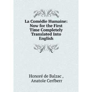   Translated Into English Anatole Cerfberr HonorÃ© de Balzac  Books