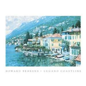  Howard Behrens Lugano Coastline 35x27 Poster Print