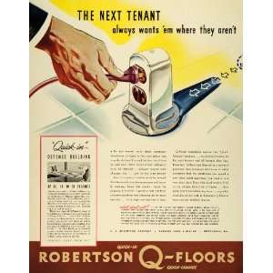 1941 Ad Robertson Q Floors Electrical Wire Accessible Portable Outlets 