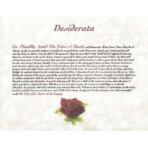  Desiderata Poster Print 11 x 8.5 Fine Parchment with 