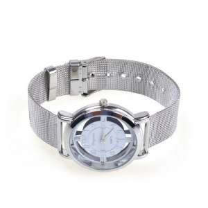   Rotary Dial Quartz Wrist Watch Steel Men Xmas Gift Watch Sports