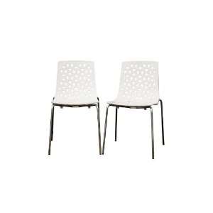  Spring White Plastic Modern Dining Chair