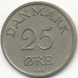 DENMARK   1949, 25 Ore   KM# 842.1  