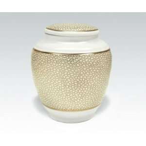 White With Gold Classica Porcelain Cremation Urn