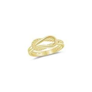  Rope Love Knot Ring in 14K Yellow Gold 7.5 Jewelry