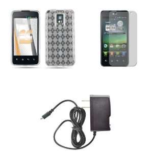  LG G2x (T Mobile) Premium Combo Pack   Clear Thermoplastic 