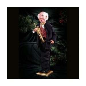   Kents Christmas Carolers Uncle Isaac Trumpeter Holiday Figure