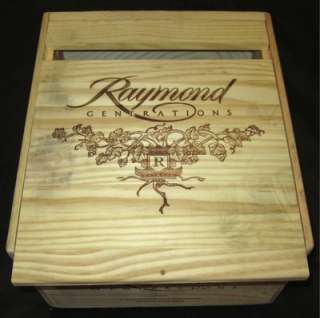 Raymond 06 Empty 6 Btl Wood/Wine Crate Lid Split in 2  