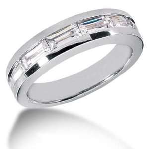 Men s 18K Gold Diamond Ring 4 Straight Baguette 1.8 ctw 10918 MDR1003 
