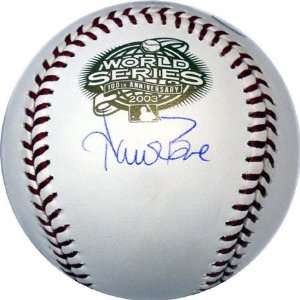  Aaron Boone Autographed 2003 World Series Autographed 