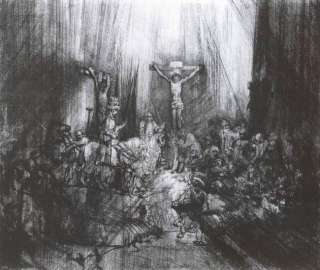The Three Crosses Harmenszoon Rijn Rembrandt oil repro  