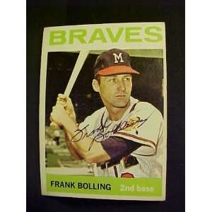  Frank Bolling Milwaukee Braves #115 1964 Topps Autographed 