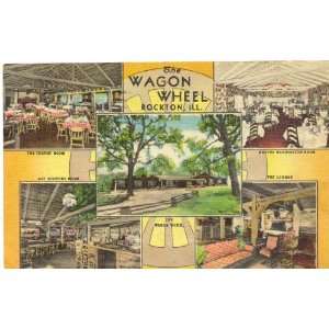   Vintage Postcard   The Wagon Wheel   Rockton Illinois 