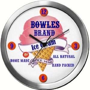  BOWLES 14 Inch Ice Cream Metal Clock Quartz Movement 